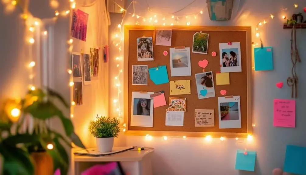 Corkboard for memos and photos