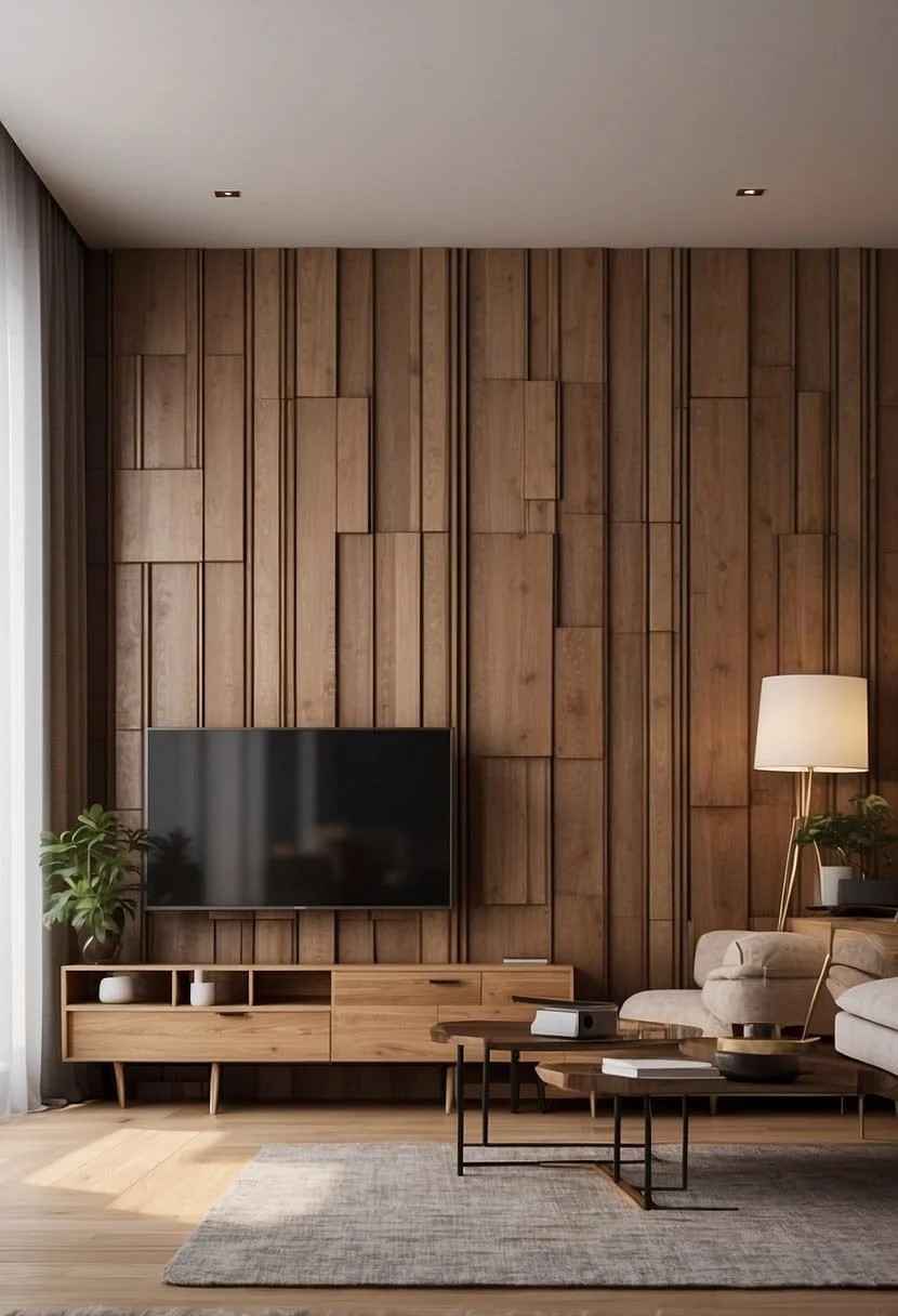 Half-Height Wood Trim Accent Wall