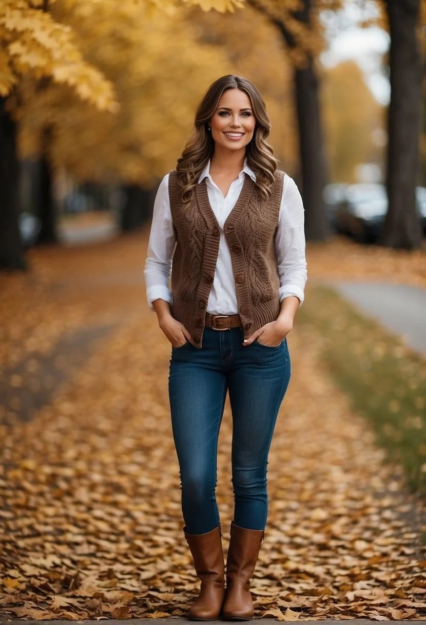 Sweater Vest and Collared Shirt