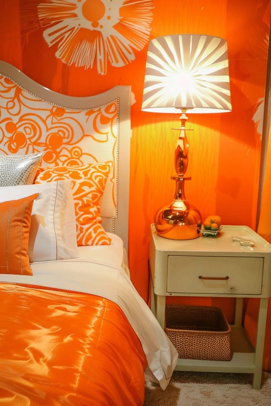 Metallic Orange Lamp