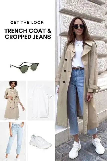 Trench Coat and Jeans