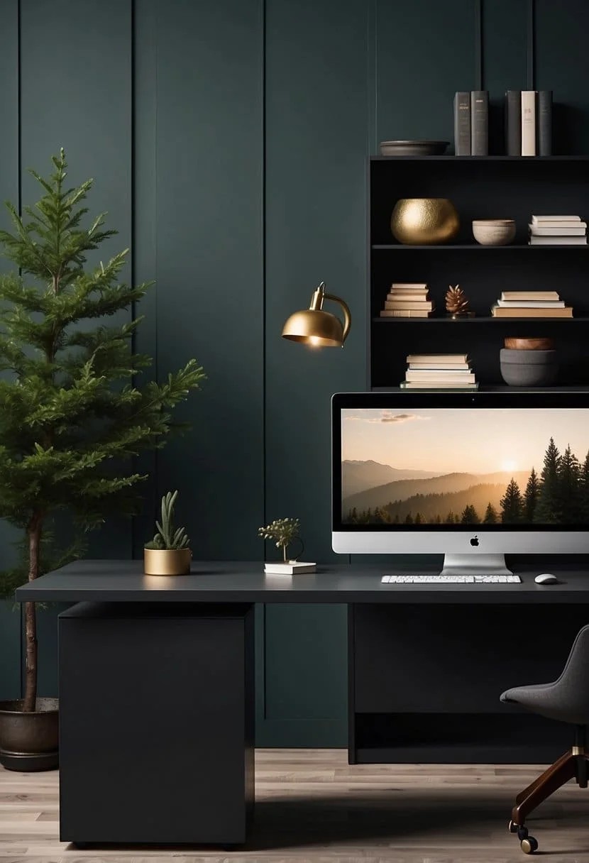 Dark Charcoal Office Desk