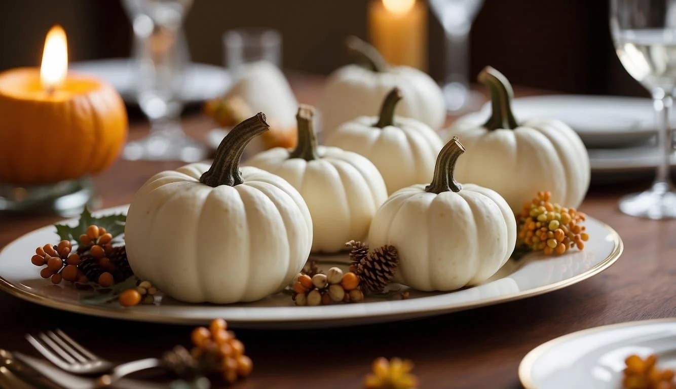 Mini White Pumpkin Place Settings