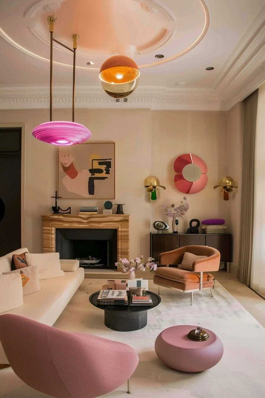 Pink Modern Lighting