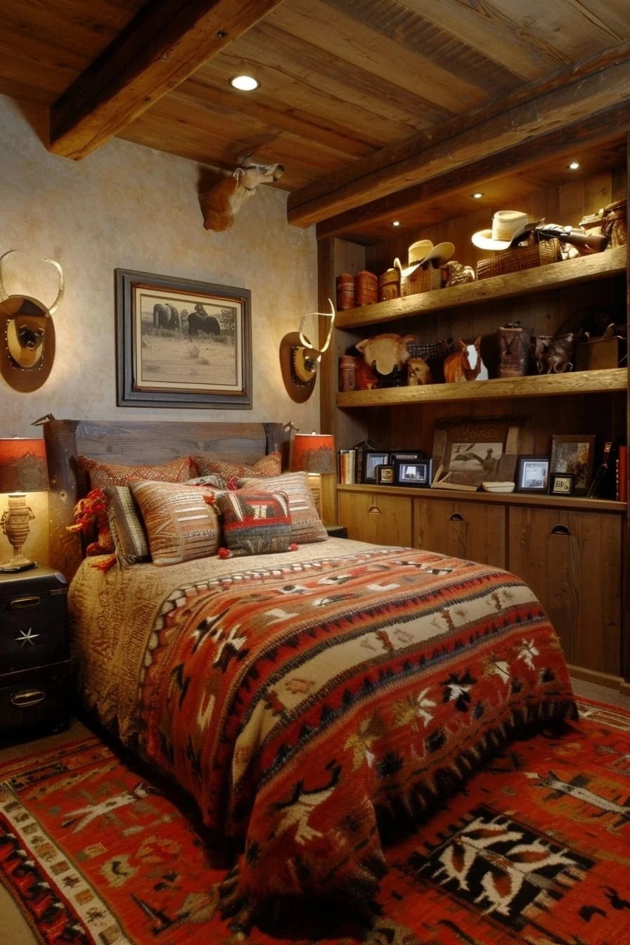 Fill Shelves with Western Memorabilia