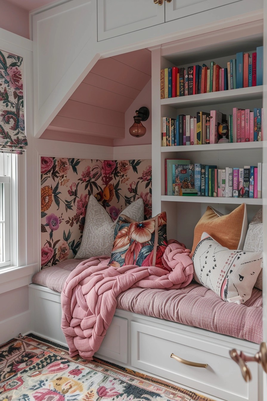 Girl’s Bedroom with Cozy Reading Nook