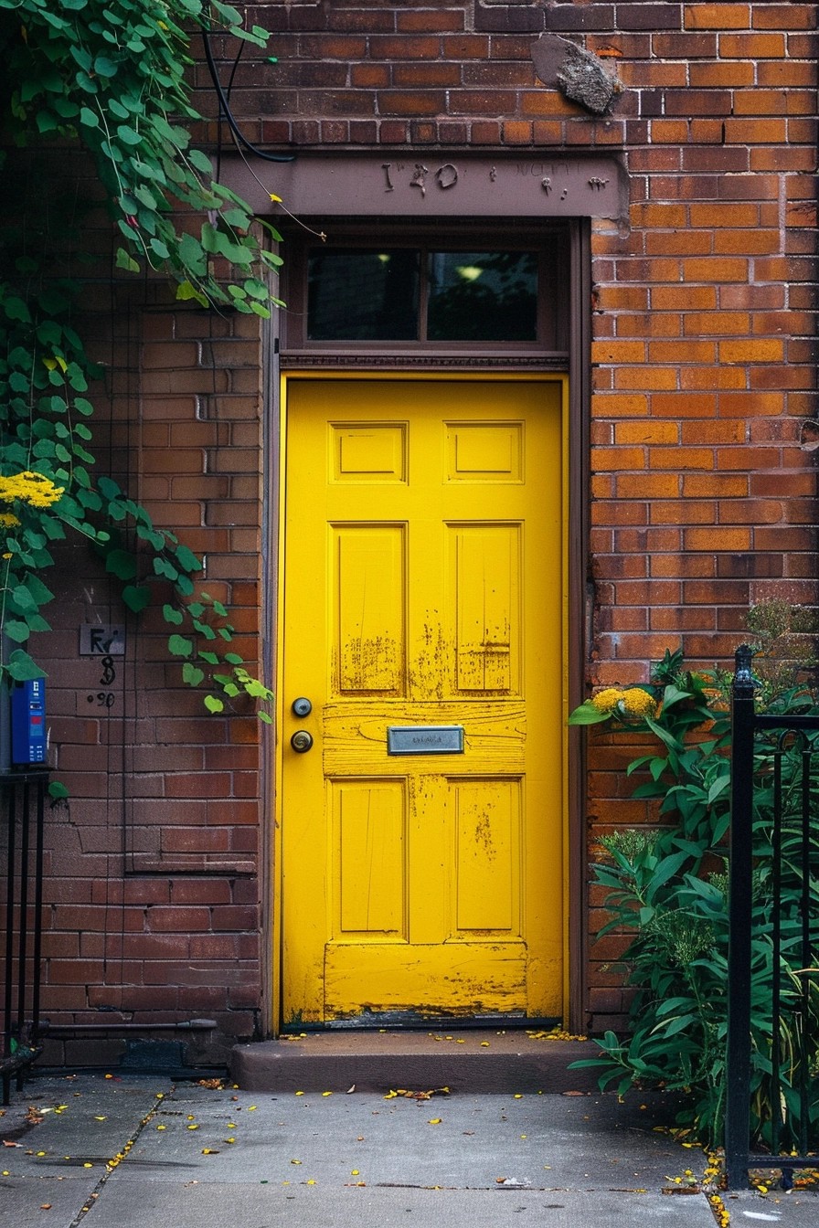 Add A Pop Of Color To The Door