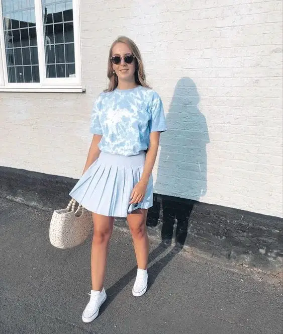 Tie-Dye T-Shirt and Skirt