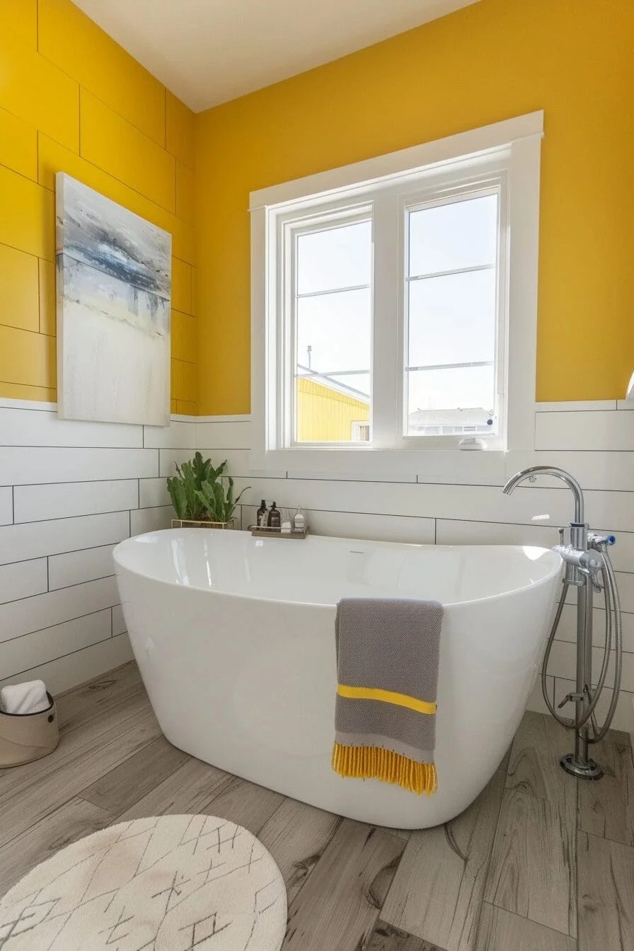 Mustard Yellow Accent Wall