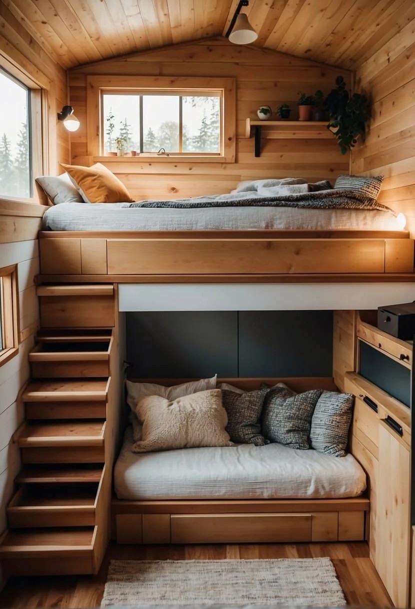 Design a Tiny-House Bed with Built-In Storage Drawers