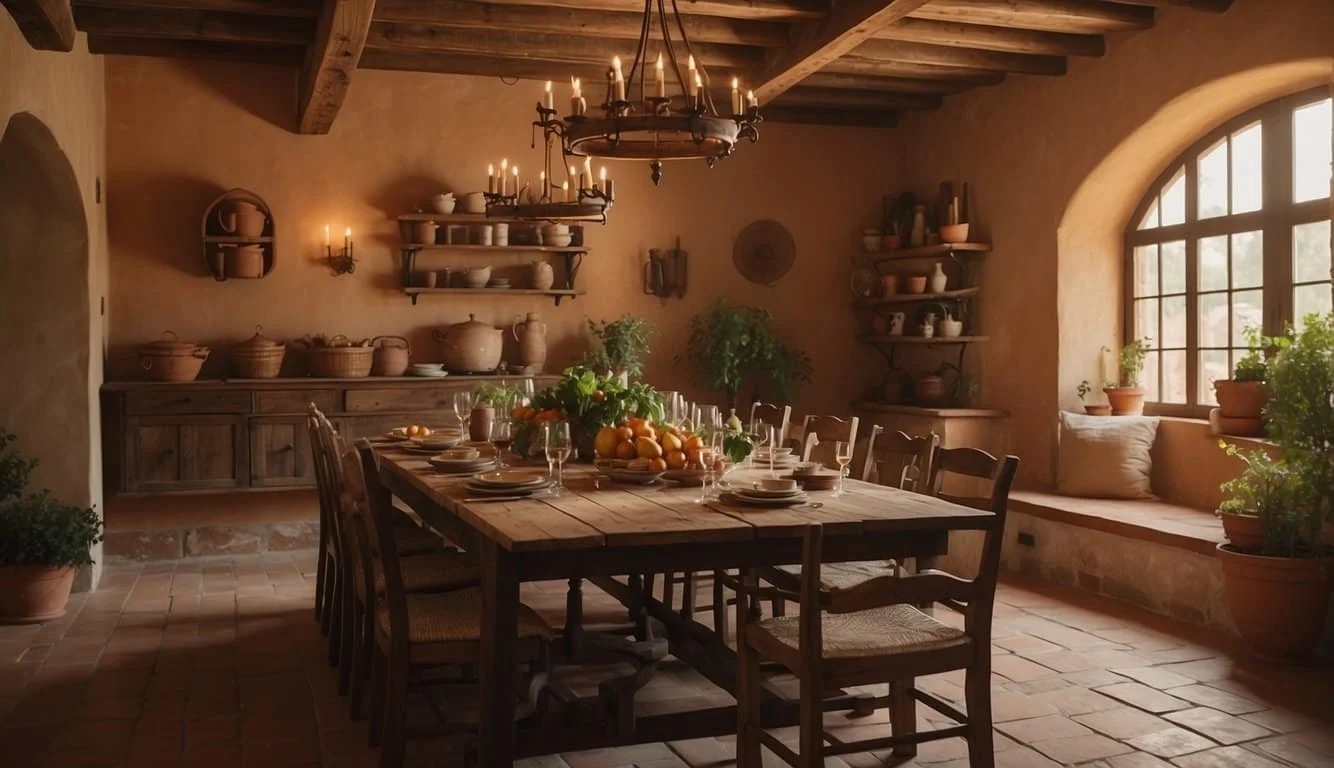 Tuscan Style Rustic Dining Room