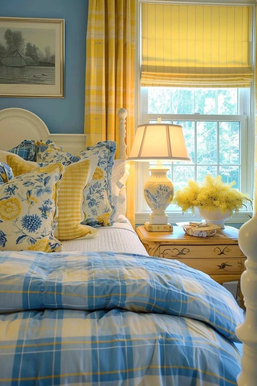 Blue and Yellow Plaid