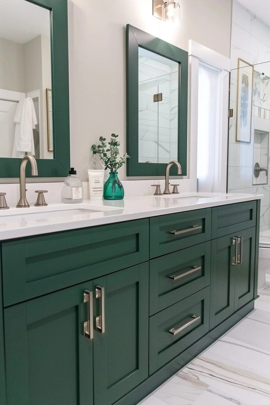 Forest Green Vanity