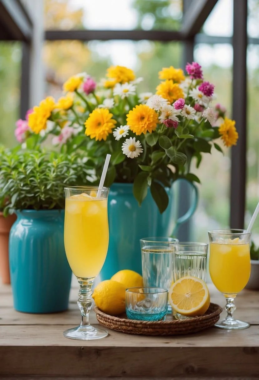 Side Table Holding Lemonade