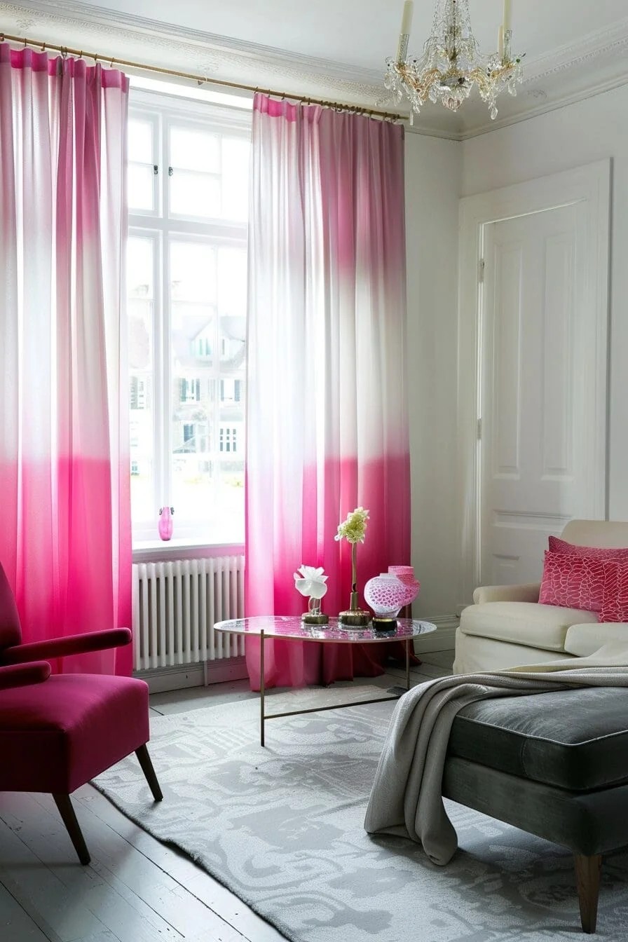 Pink Ombre Curtains