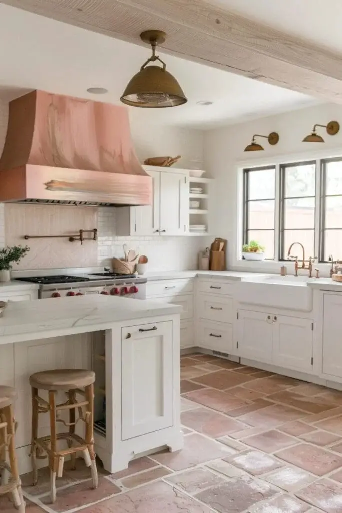 Large Pink Floor Tiles