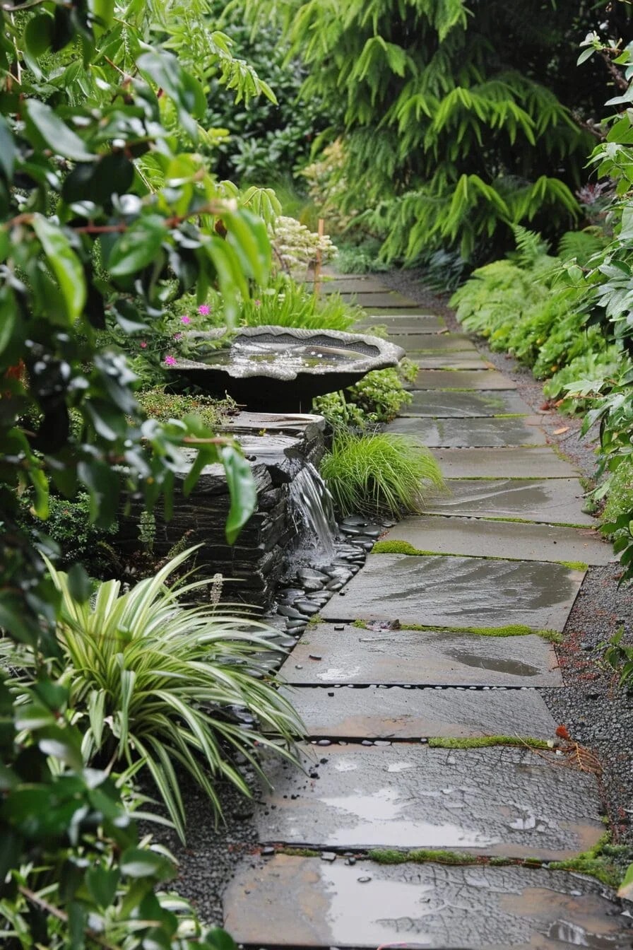 Pathway with Water Features