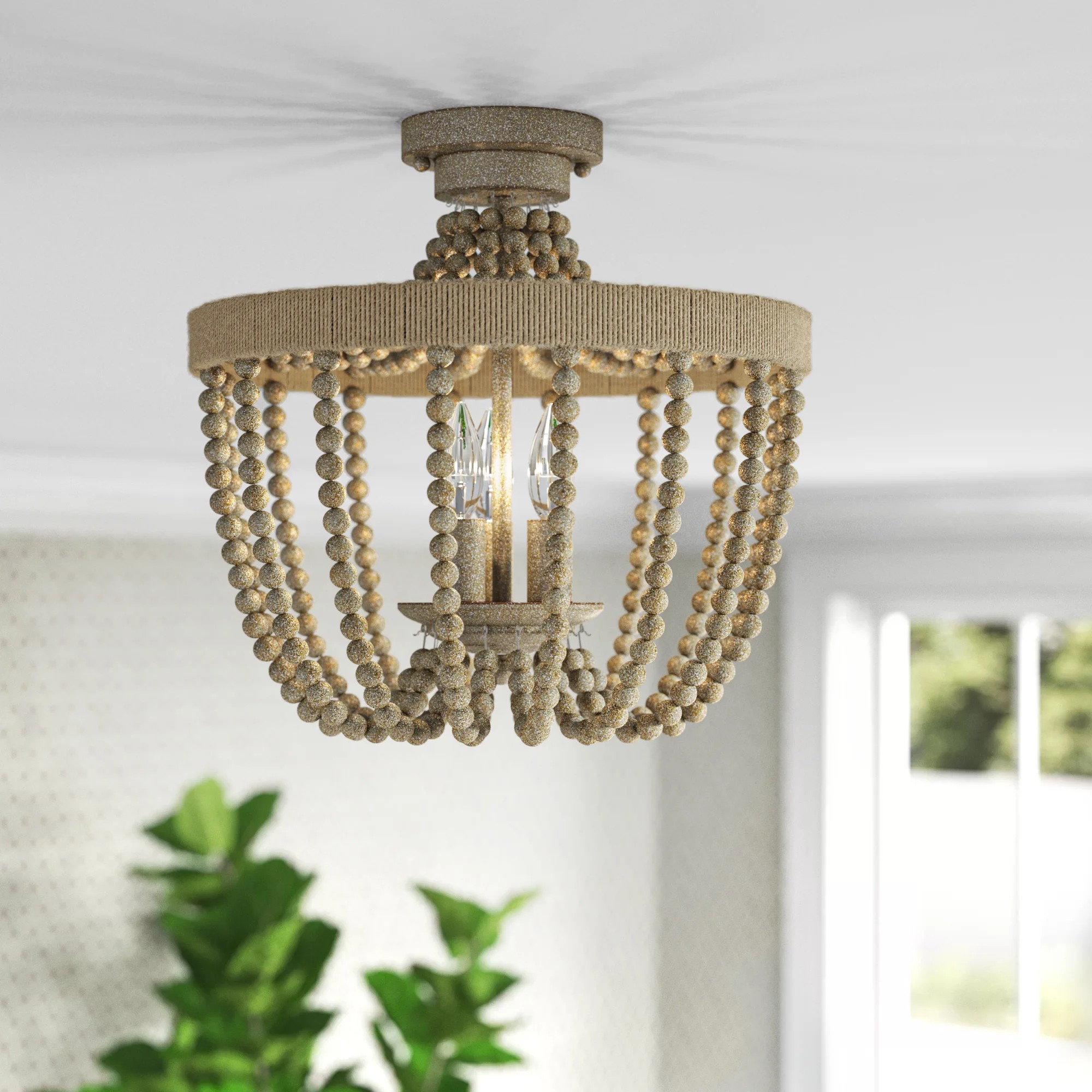 Semi-Flush Mount Statement Light