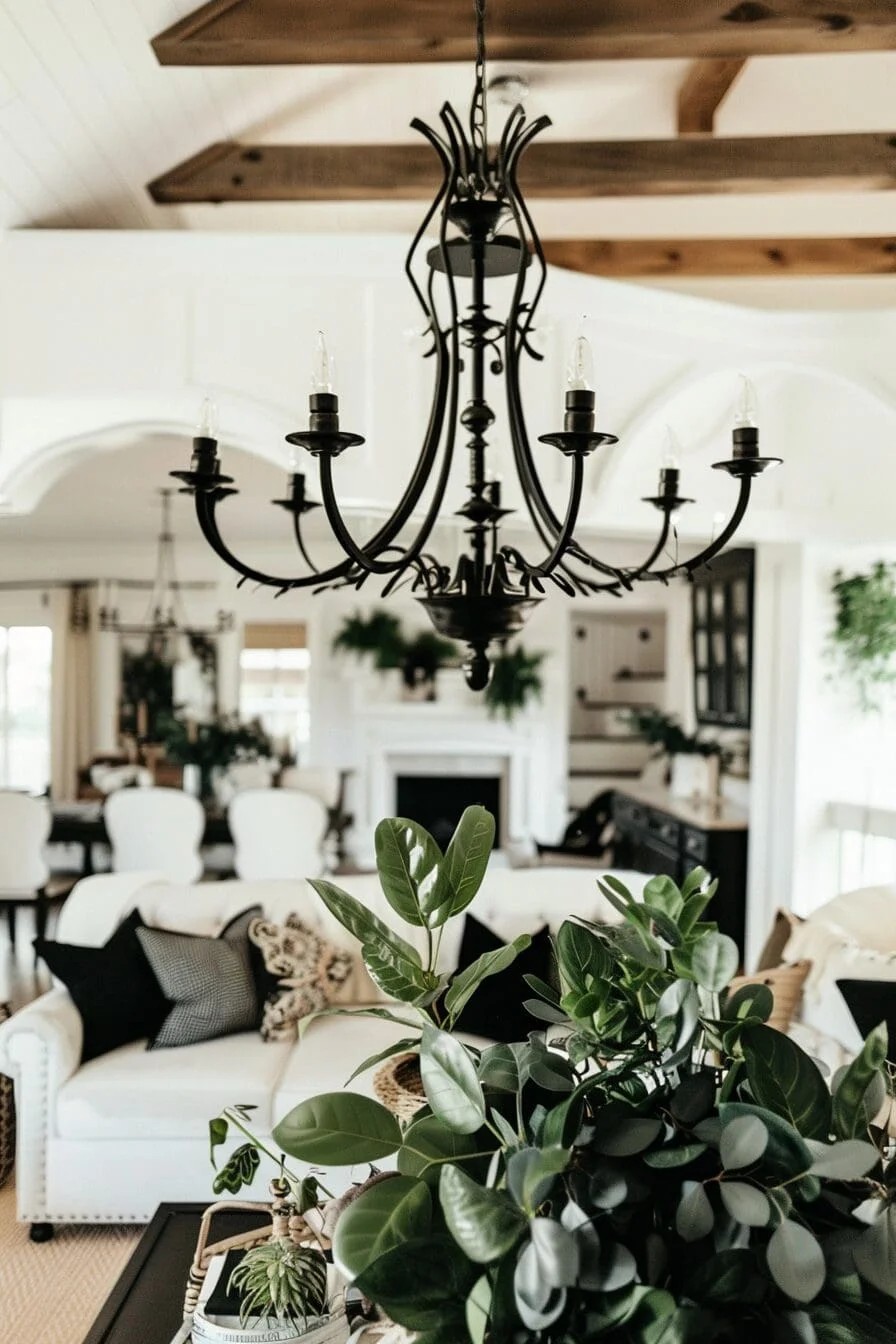 Statement Black Chandelier