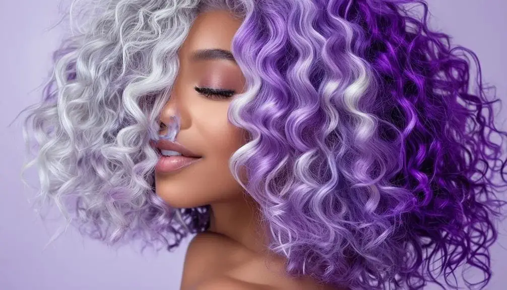 Graying Curls with Purple Shampoo