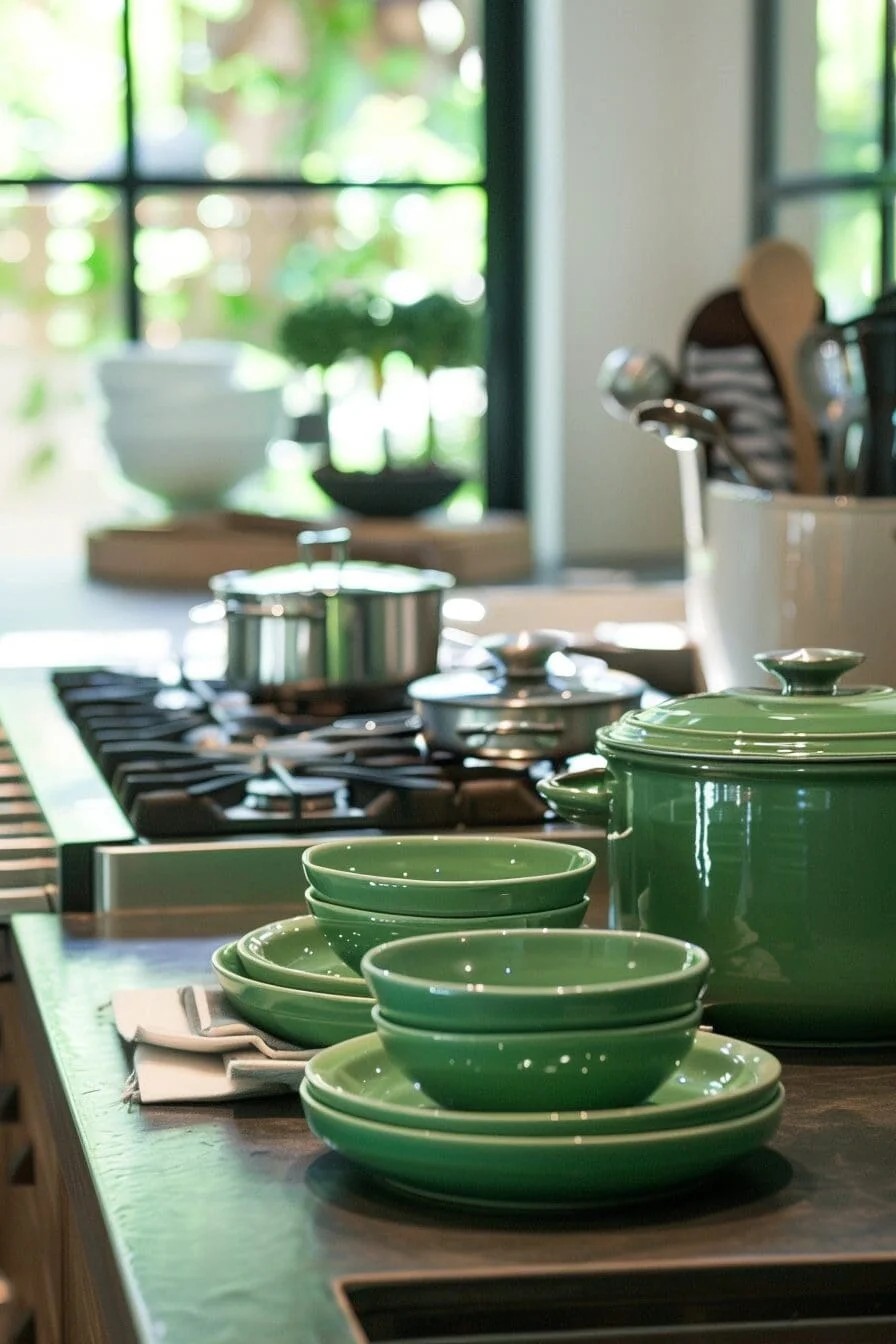 Green Dishware and Cookware