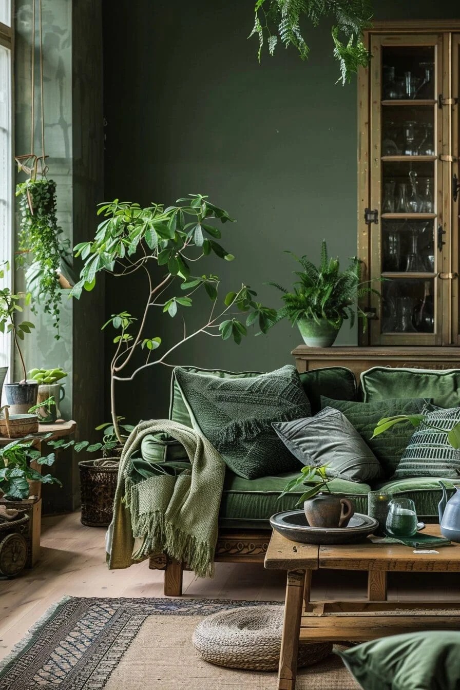 Green and Wood Furniture