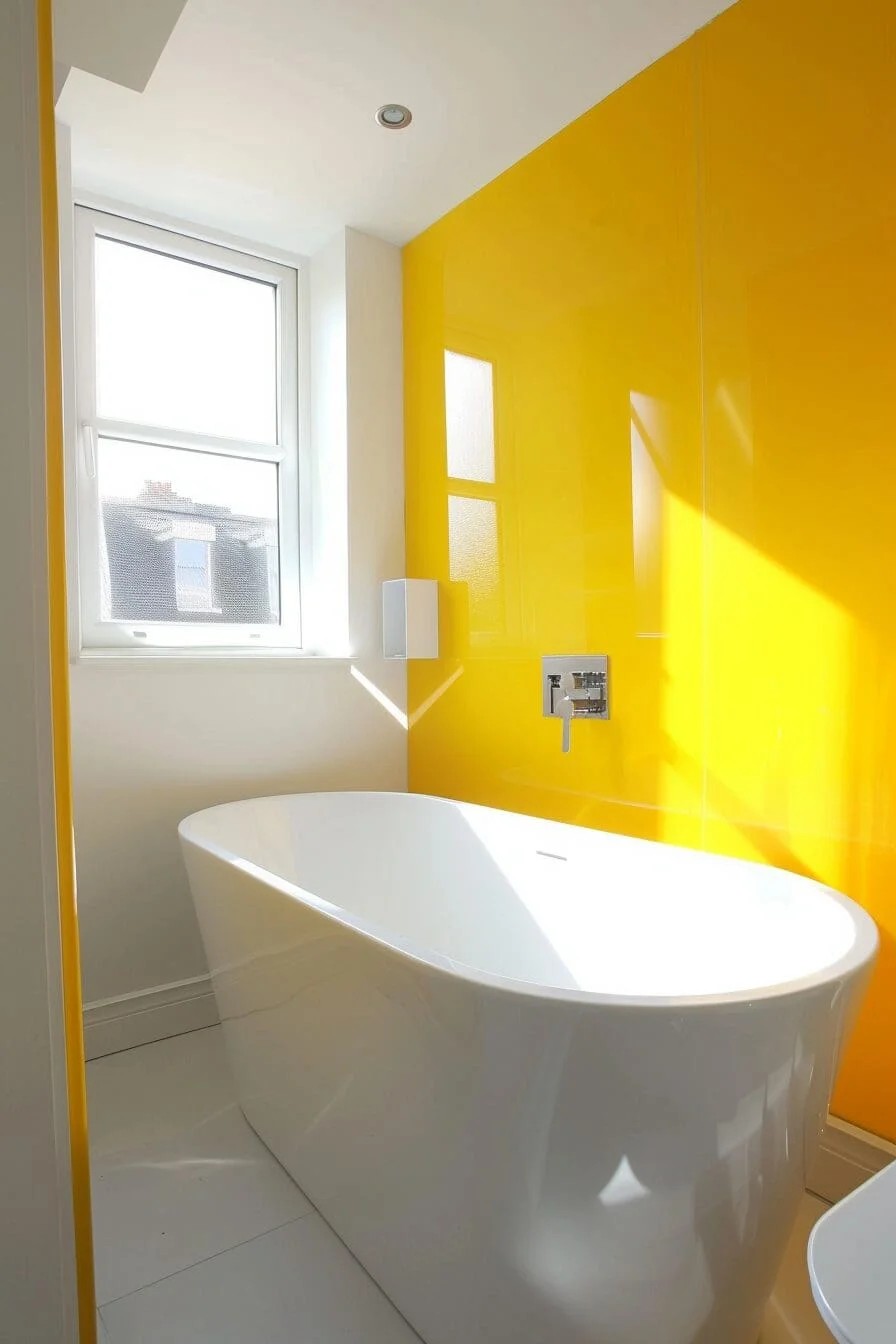 Mustard Yellow Accent Wall