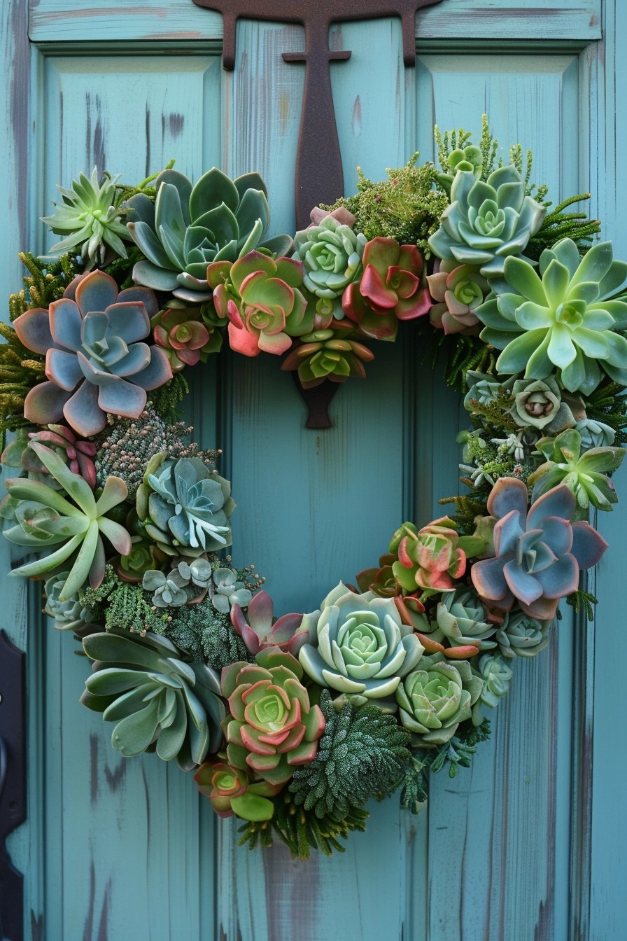 Heart-Shaped Succulent Wreath