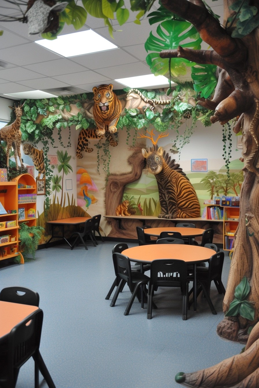 Safari-Themed Elementary Classroom