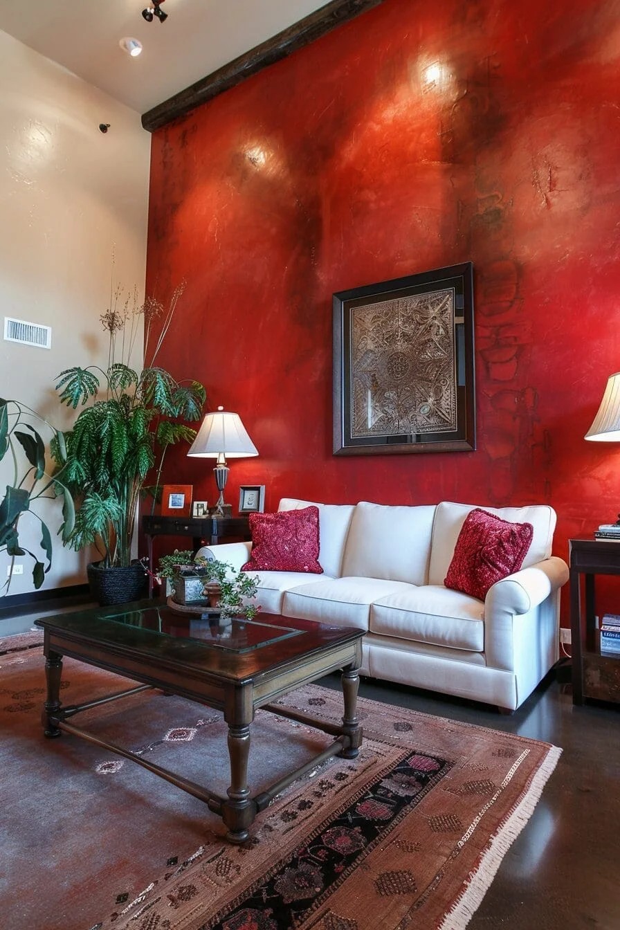 Textured Red Wall Paint