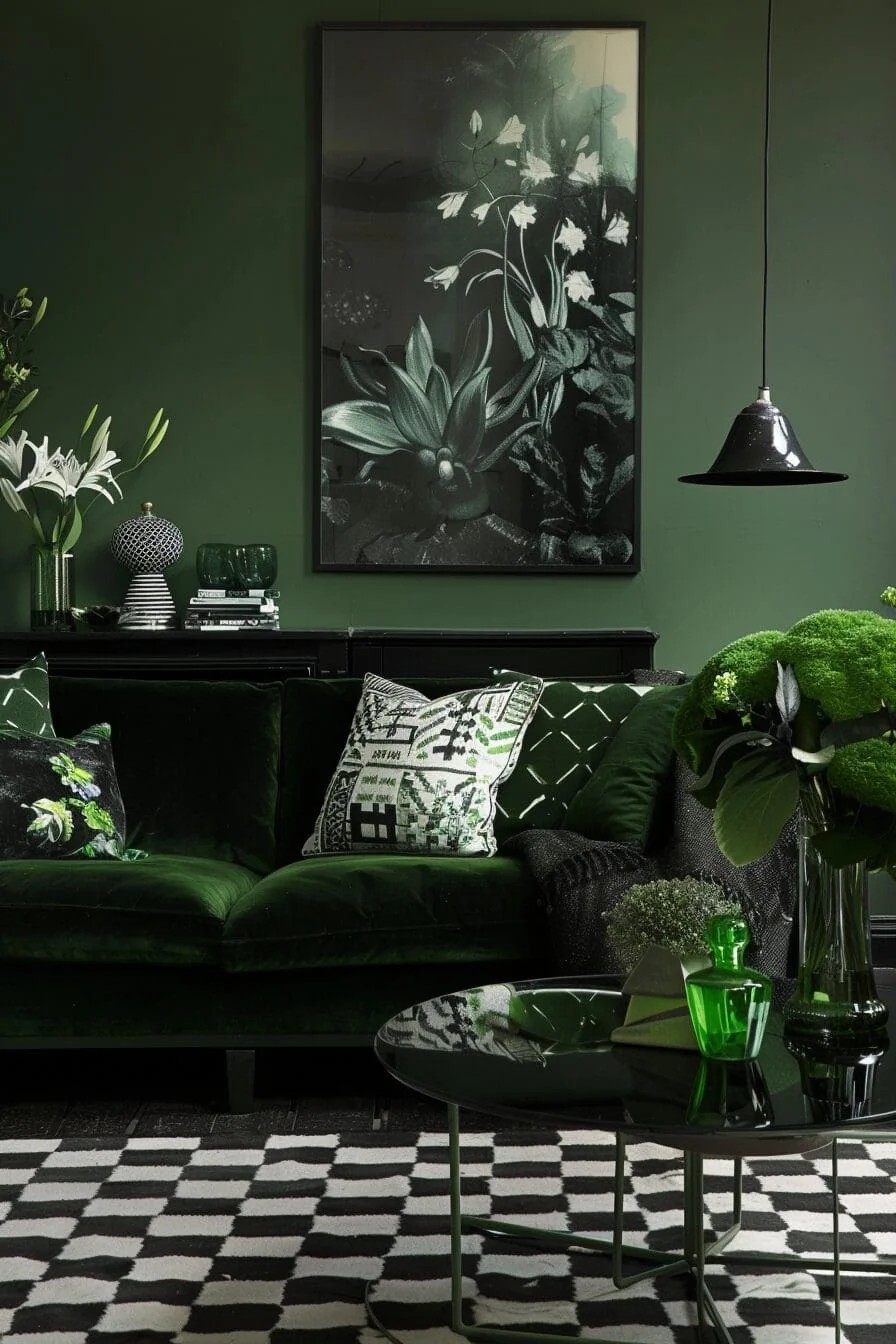 Green and Black Accents