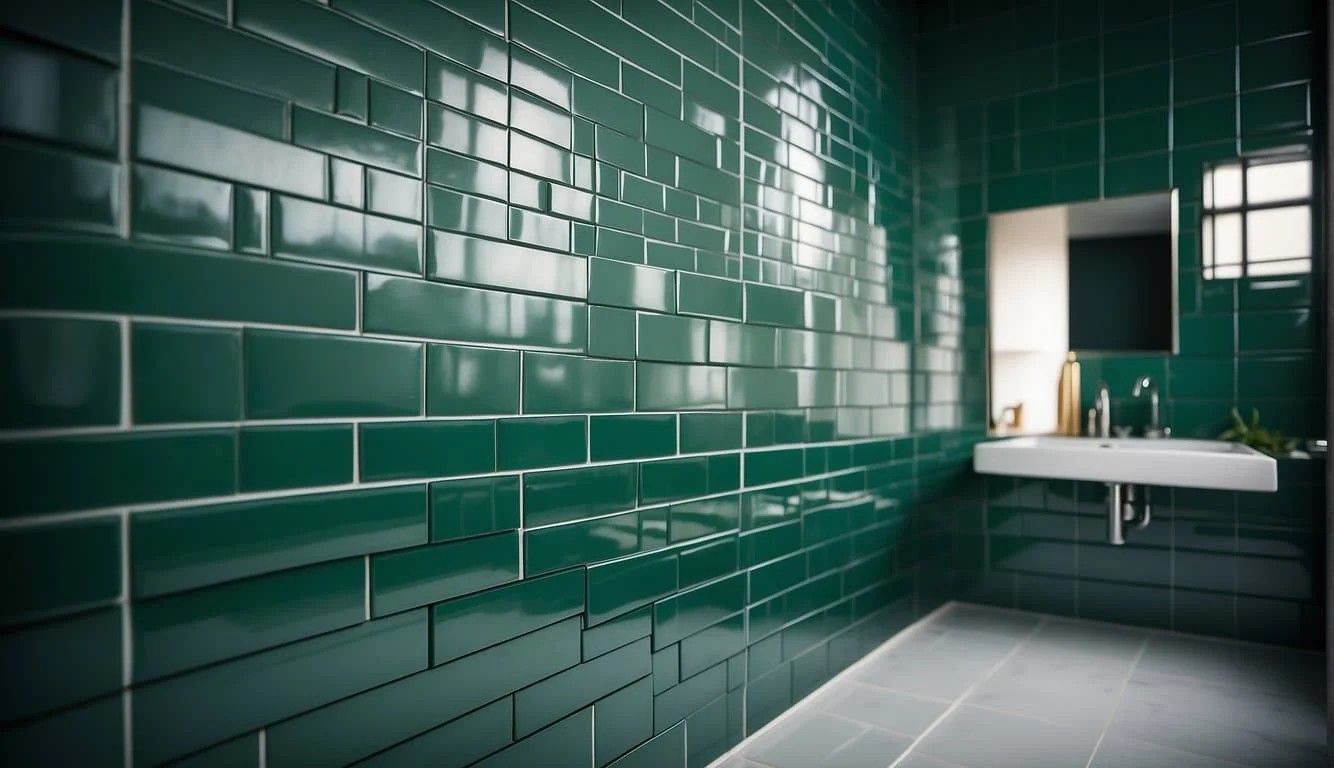 Glossy Green Subway Tiles