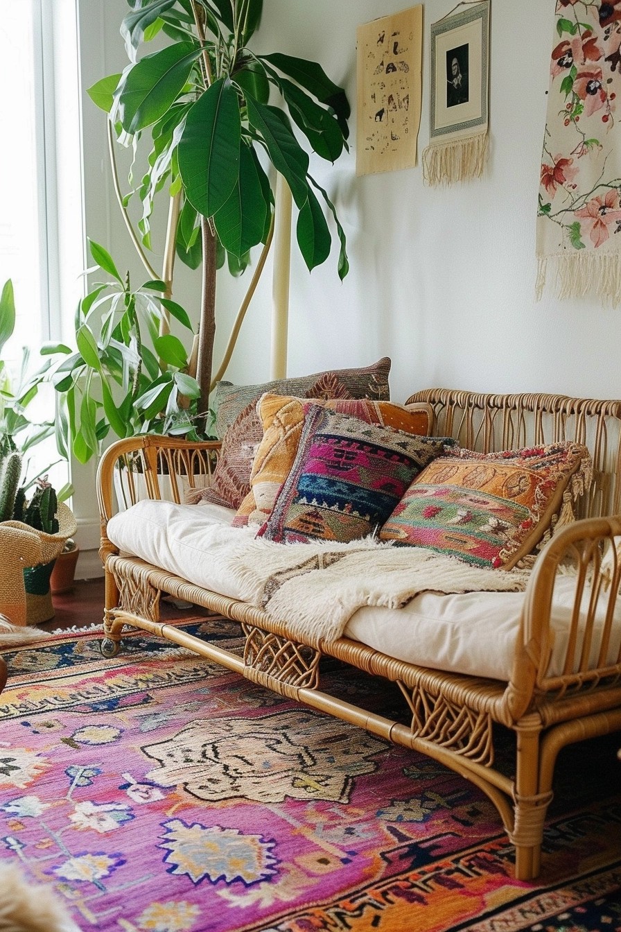 Rattan Sofa For Bohemian Style