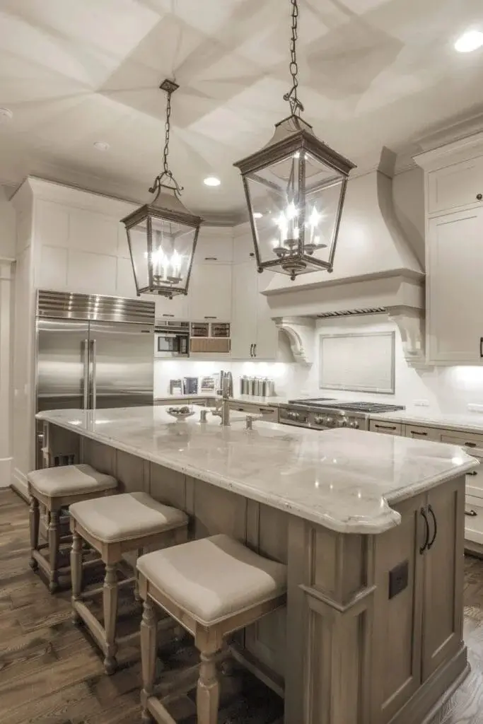 Beige Kitchen Island