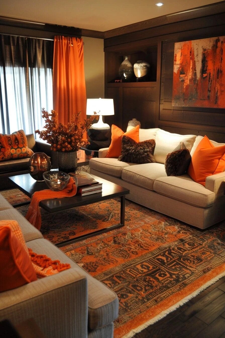 Pops of Orange Decor