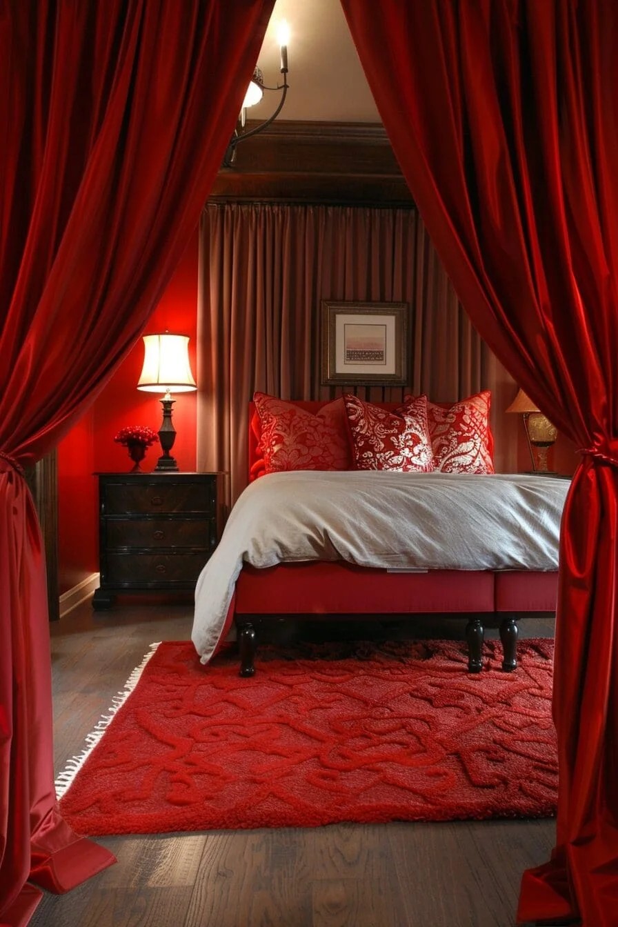 Deep Red Blackout Curtains