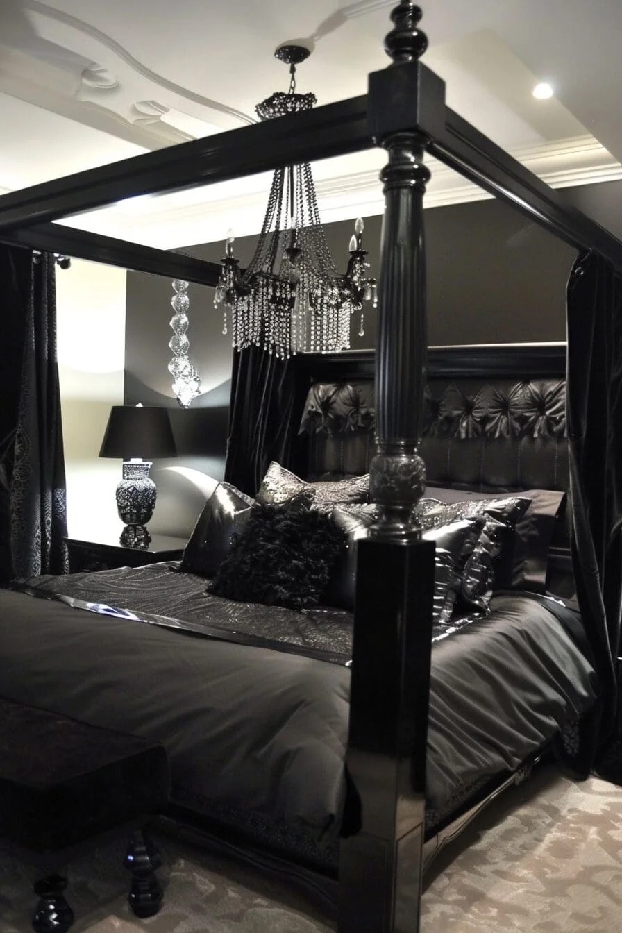 Black Canopy Bed