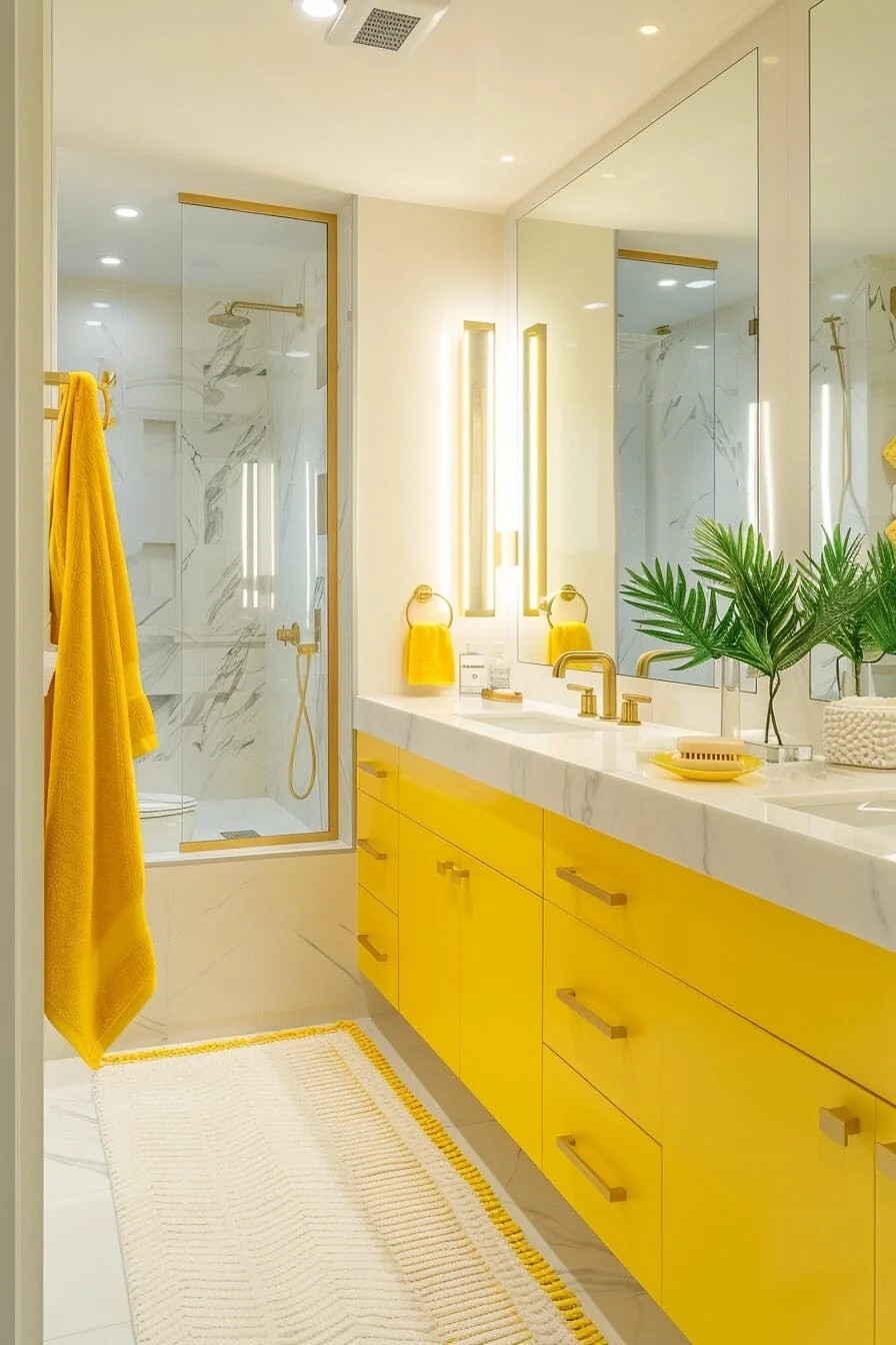 Gold Fixtures with Yellow Accents