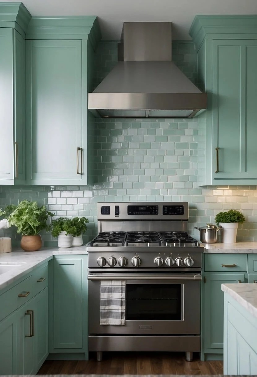 Mint Green Backsplash