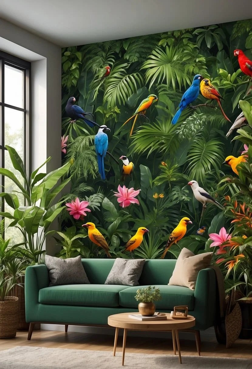 Jungle-Like Wall Mural