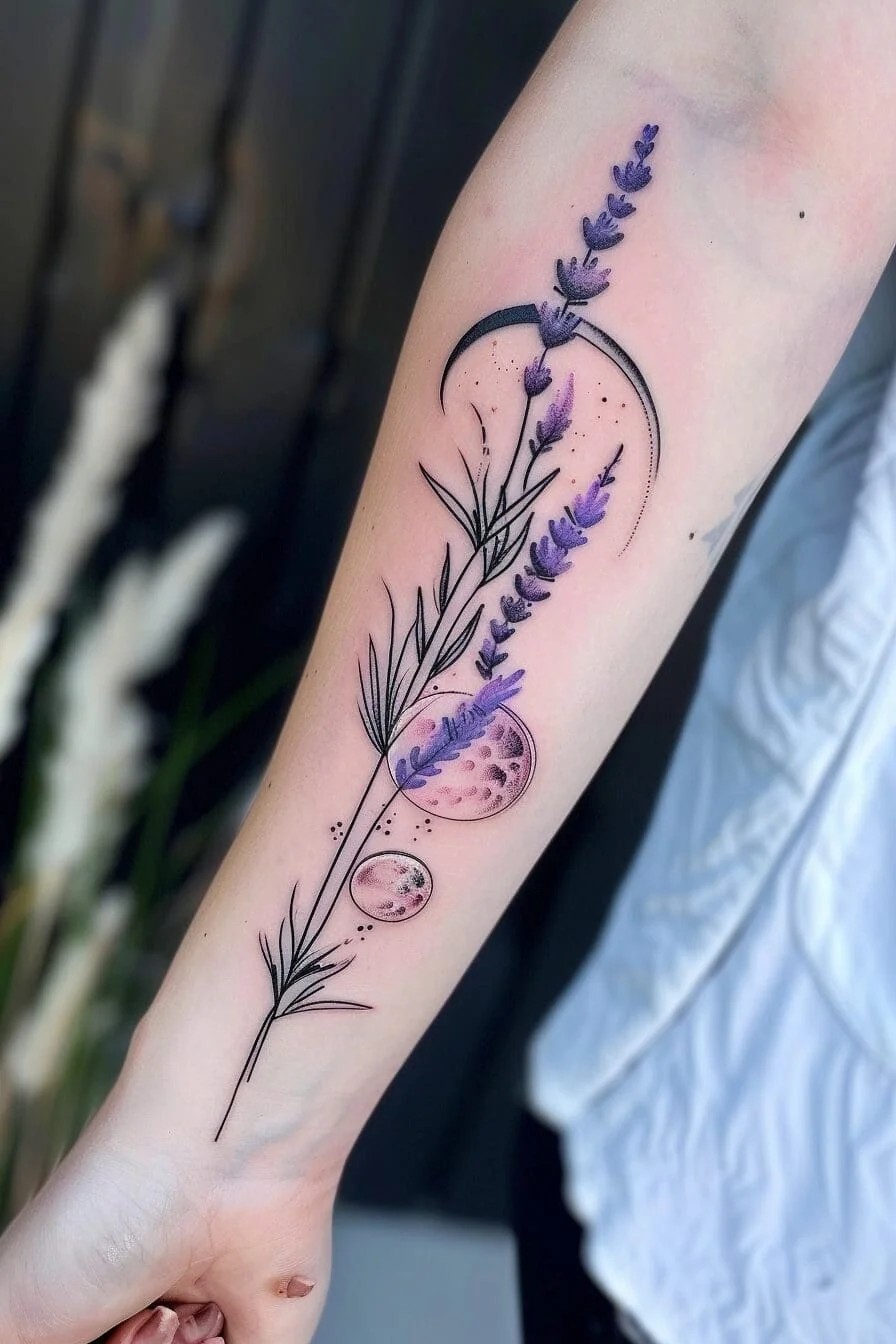 Lavender with Celestial Elements