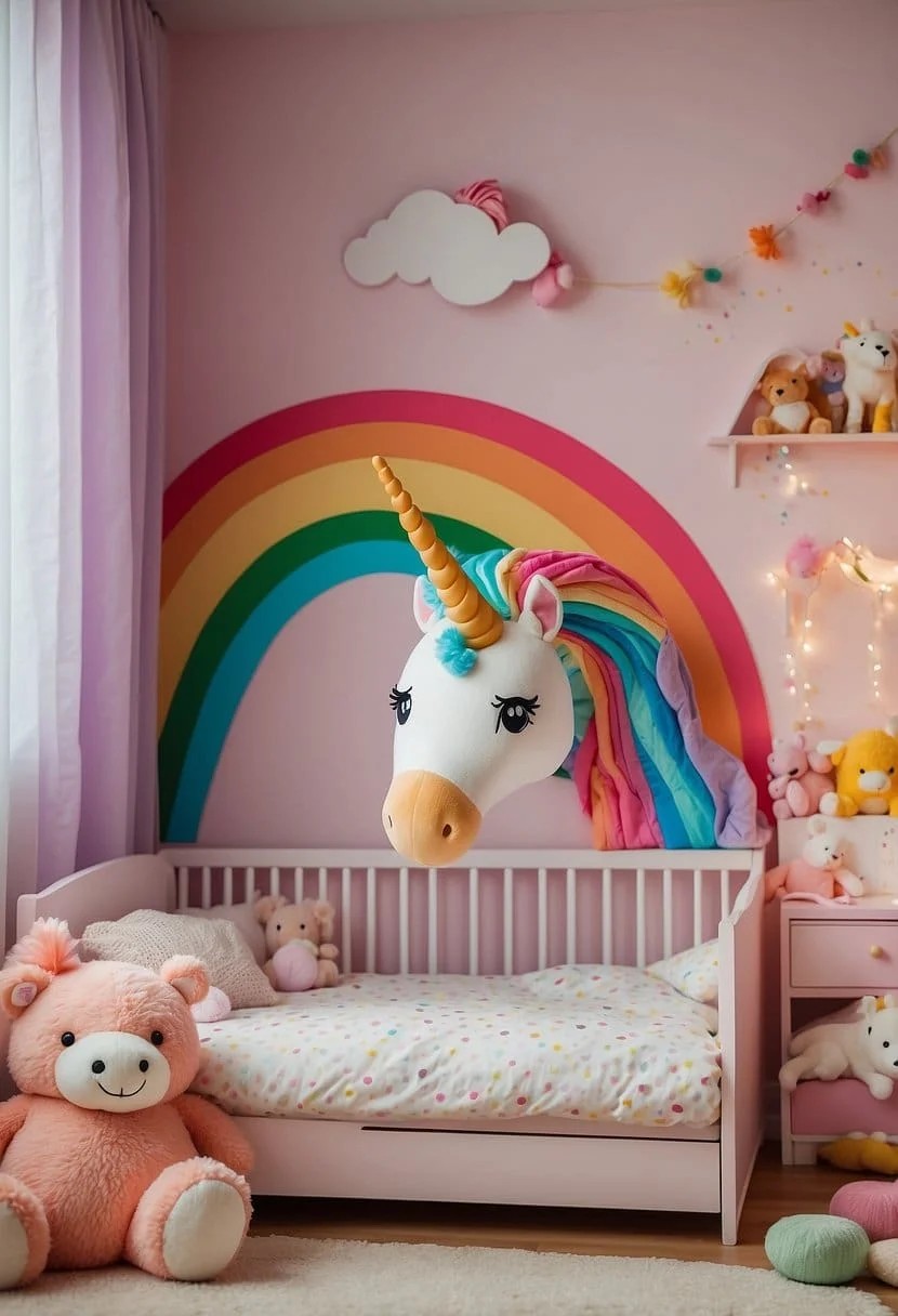 Toddler Girl Bedroom With Unicorn Theme