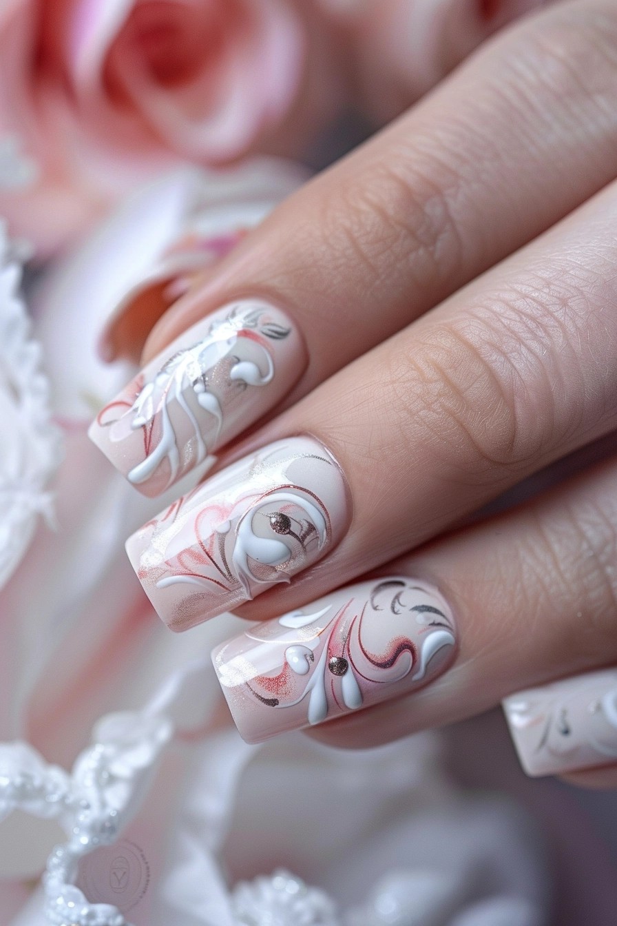 Neutral Base and Abstract Spring Swirls