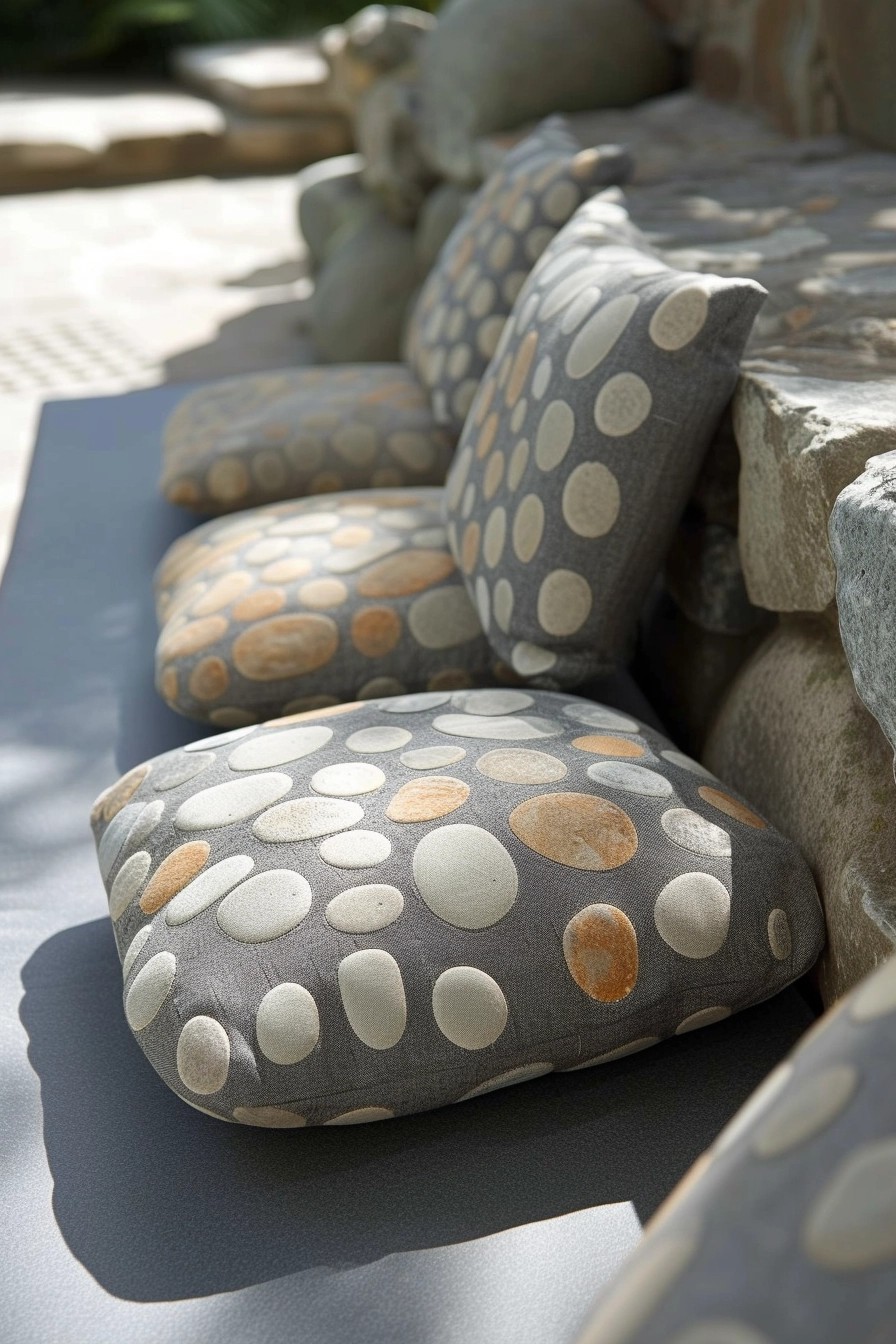 Decorate Your Outdoor Seating Area with Pebble Cushions