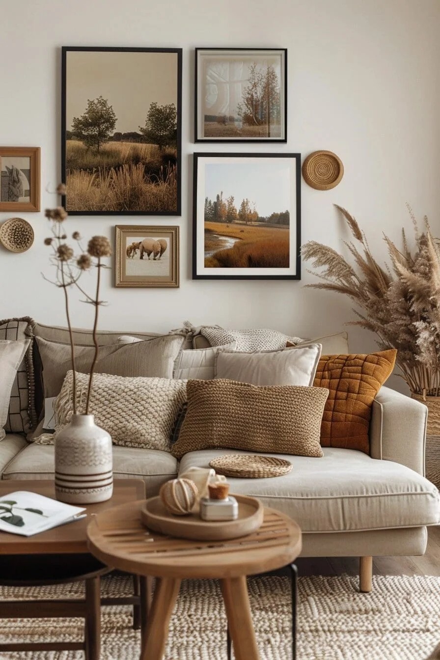 Gallery Wall with Nature Prints