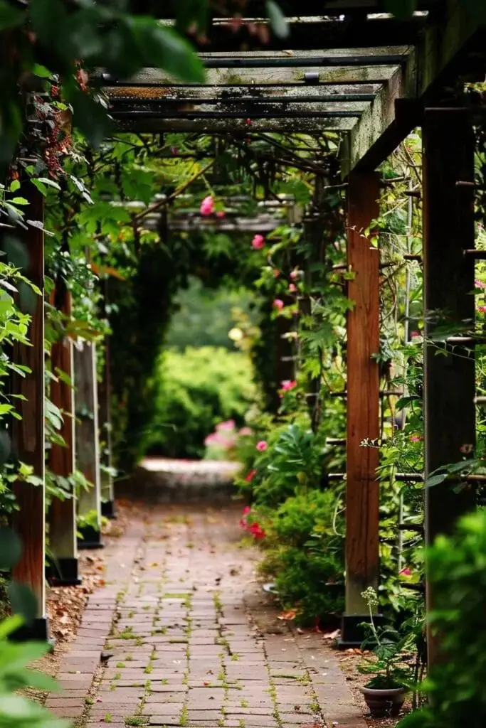 Pathway with Trellises