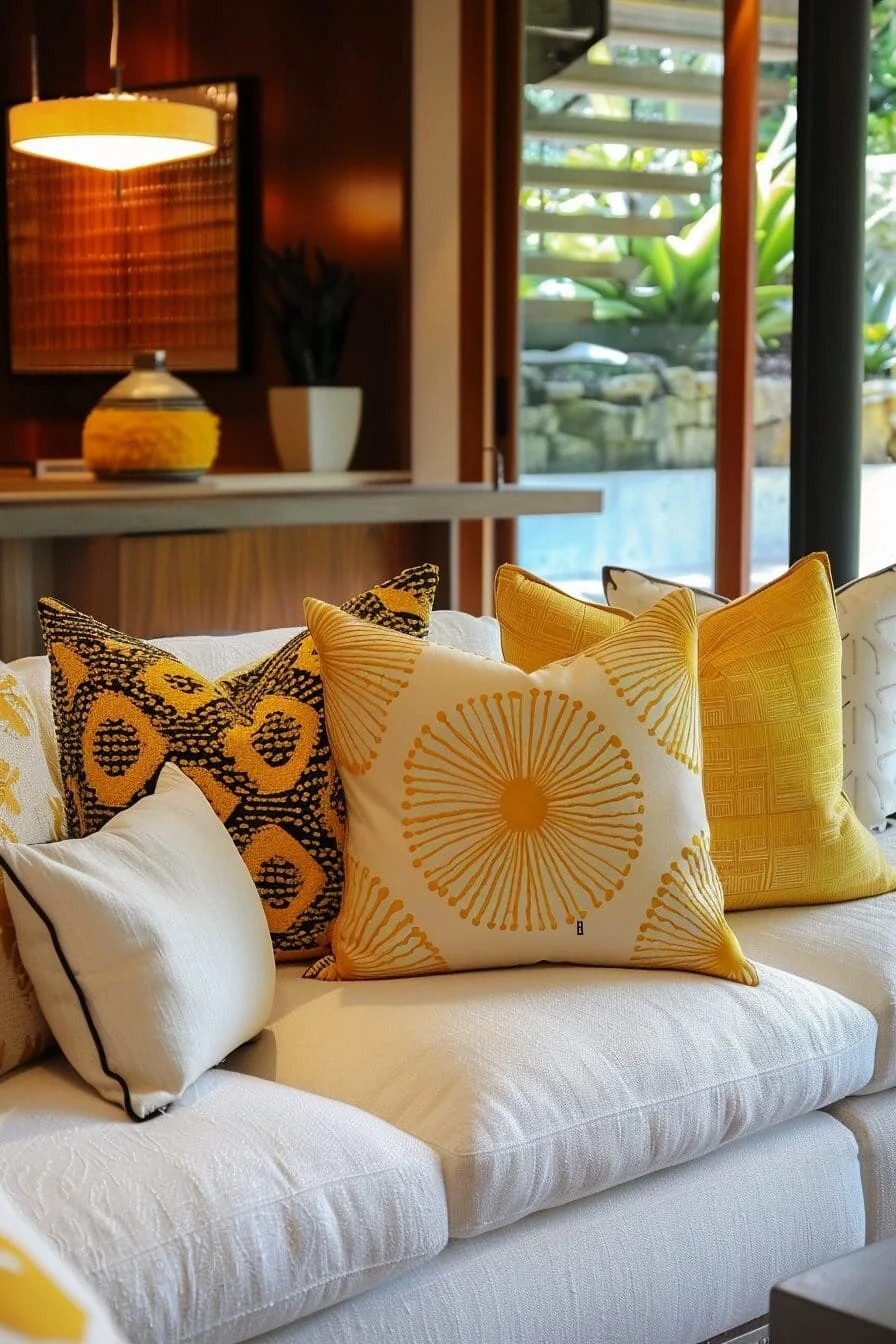 Sunshine Yellow Throw Pillows