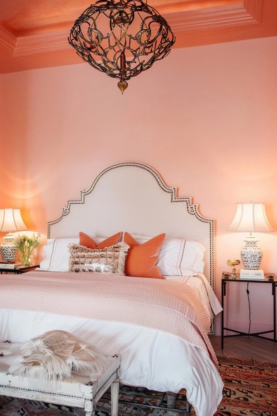 Peach Accent Wall