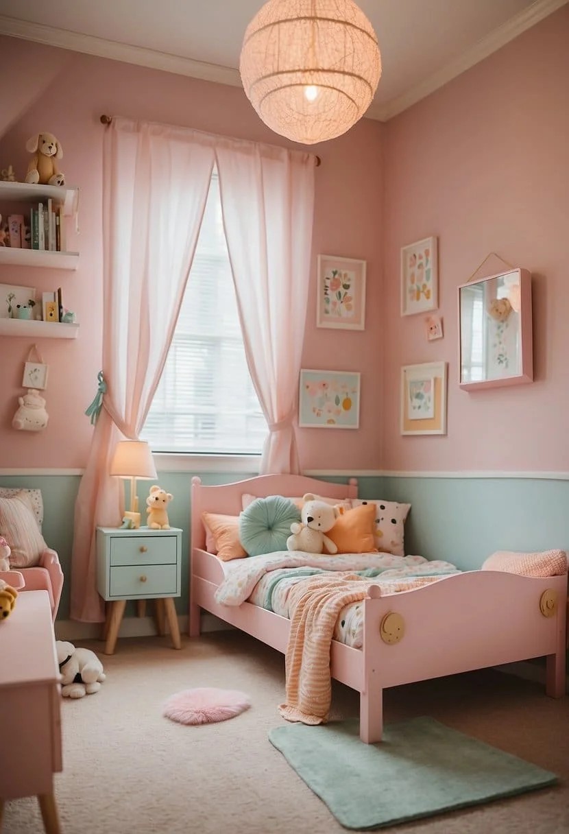 Toddler Girl Bedroom With Under-Bed Storage