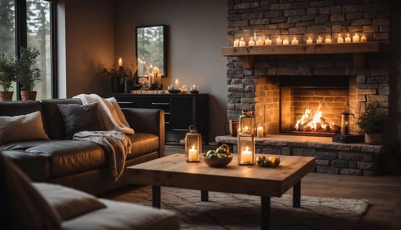 Farmhouse Electric Fireplace With Realistic Flames